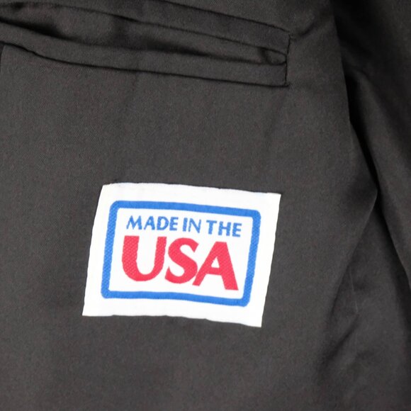 Pioneer Wear Blazer Mens 42R Black Felt Western Two Button Vented Made In USA - Picture 13 of 15